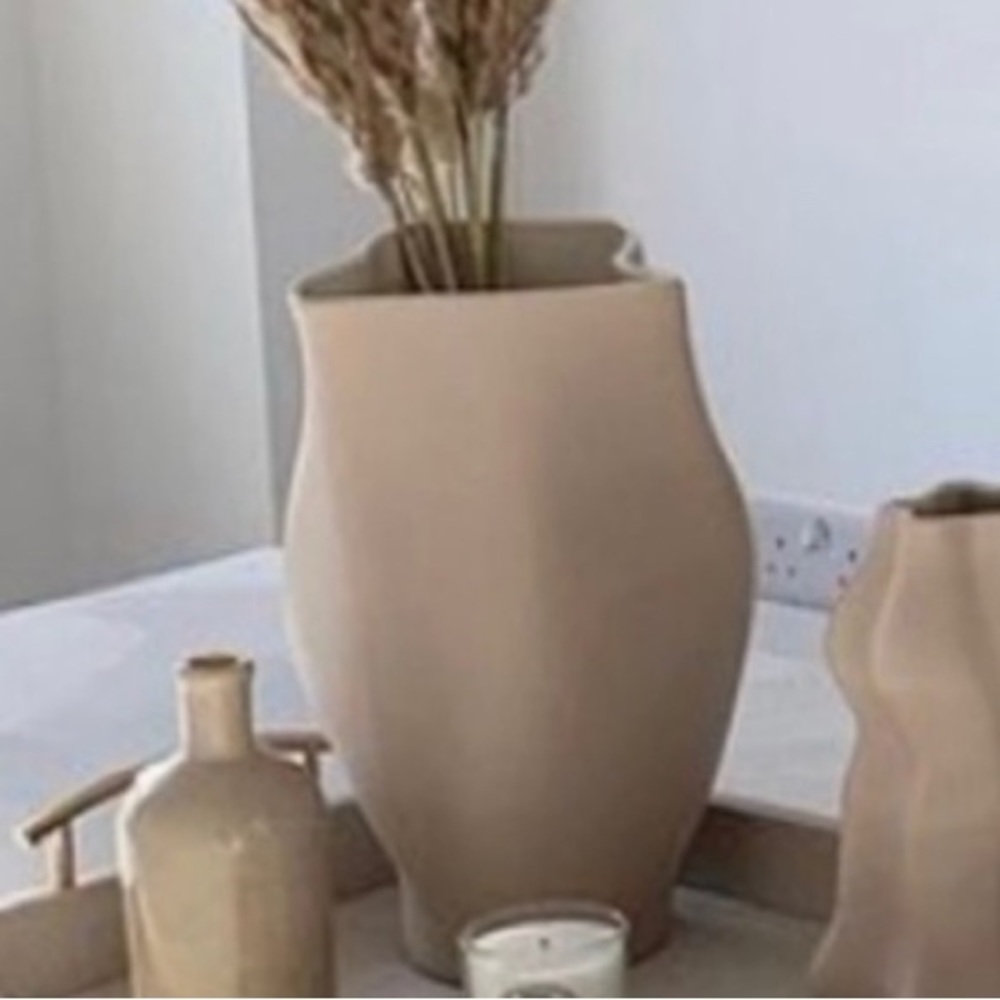 H&M Vase asymmetrical glazed ceramic